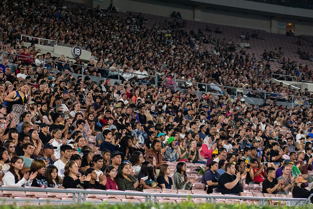 full stadium at Drums Across the Desert competition